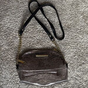Steve Madden Black and Gold Crossbody Bag
